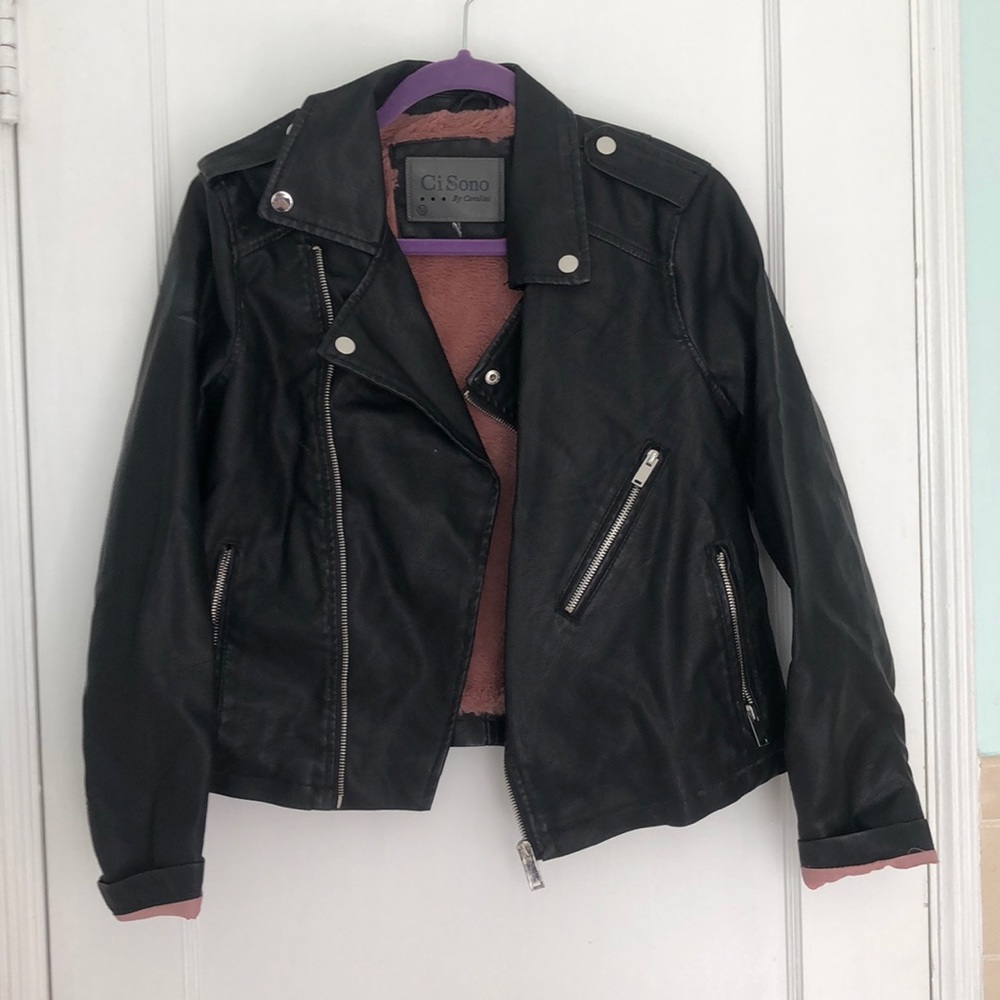 Faux leather jacket